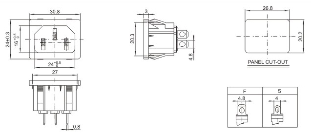 AC电源插座DB-14-2